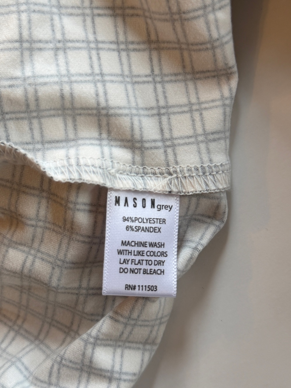 Mason Grey Black and White Robe Size S; missing belt - Picture 5 of 5